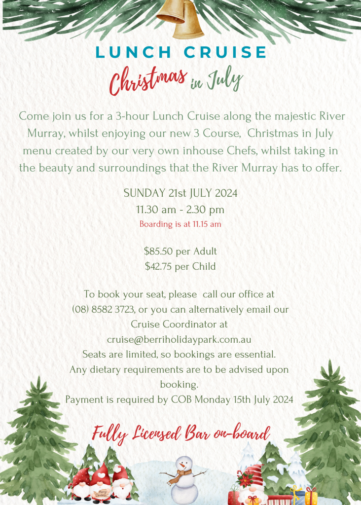 July 21st, 2024 - Christmas in July Cruise